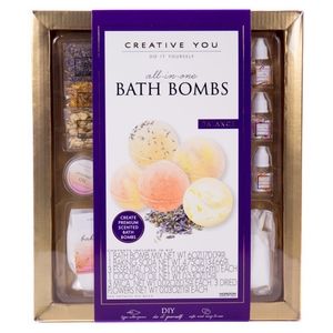 Creative You All-In-One DIY Bath Bombs & Custom Candles Kit - 38 Pieces